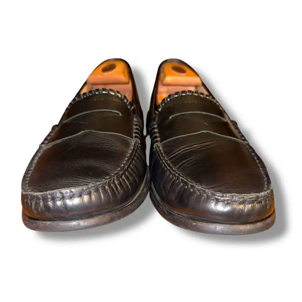 Black Jack Rogers Leather Penny Loafers Size 11